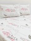 Home Affairs Micro Candy Single Bedsheet Set with Pillow Cover (Cream)