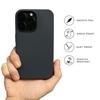 PHONE ANTICS JET BLACK LIQUID SILICONE CASE FOR IPHONE 16 PRO MAX SOFT-TOUCH FINISH FULL CAMERA PROTECTION & SLIM FIT ANTI-FINGERPRINT BACK COVER