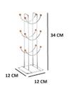 KPT Presents Stainless Steel Wall Shelve| Multipurpose Use Rack With Cup Stand Combo Containers Kitchen Rack (Steel)