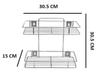 KPT Presents Stainless Steel Wall Shelve| Multipurpose Use Rack With Cup Stand Combo Containers Kitchen Rack (Steel)