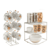KPT Kitchen Organizer Stainless Steel Cup Holder + Corner Shelf Rack Combo
