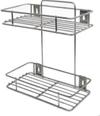 KPT Presents Stainless Steel Wall Shelve| Multipurpose Use Rack With Cup Stand Combo Containers Kitchen Rack (Steel)