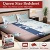 SAVORA LIFESTYLE Set of 2 Queen Size Cotton Bedsheet with 2 Pillow Covers 90x100 Inches Soft Breathable Printed Double Bed Sheet for Home Bedroom, Combo 05