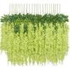 R.M. INDUSTRIES Elegant White Artificial Wisteria Flower Hanging Garland