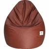 NEXT SPACE Oversized Faux Leather Bean Bag Cover Premium Bean Bag Cover Only | Durable, Washable, Stylish Seating Cover for Living Room, Bedroom, Gaming & Office Use  | Size-XL | Tan Brown