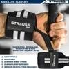 Strauss White and Black Cotton Weight-Lifting Wrist Wrap  (Pack of 2)