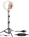 Webilla 10 Inch Selfie Ring Led Light With 7 Feet Metal Tripod Stand And Cell Phone Holder With Remote And 10 Level Light Brightness For Youtube