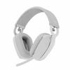 Logitech Zone Vibe 100 Lightweight Wireless Over-Ear Headphones with Noise-Cancelling Microphone, Advanced Multipoint Bluetooth Headset, Works with Teams, Google Meet, Zoom, Mac/PC - Offwhite