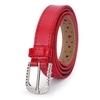 Kastner Women's Red PU Leather Casual & Formal Belt with Classic Pin Buckle