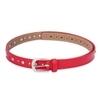 Kastner Women's Red PU Leather Casual & Formal Belt with Classic Pin Buckle