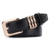 Kastner Women's Black PU Leather Casual & Formal Belt with Classic Pin Buckle