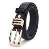 Kastner Women's Black PU Leather Casual & Formal Belt with Classic Pin Buckle