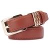 Kastner Women's Tan PU Leather Casual & Formal Belt with Classic Pin Buckle