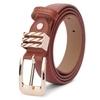 Kastner Women's Tan PU Leather Casual & Formal Belt with Classic Pin Buckle