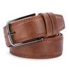 KASTNER Mens Adjustable Artificial Leather Belt with Classic Push Pin Buckle