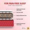 COIRFIT BONE ZONE with REBOTECH Tech. 6 Inch Queen Mattress | 3 Years Warranty | Firm Mattress | Bonded Foam Mattress (78X66X6 Inches, Queen Size Mattress, Maroon)