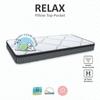 Coirfit RELAX Pillow Top With ISPT Technology 8 Inch King Size Hybrid Memory Foam and Pocket Spring Mattress (72X72 Inches), No Partner Disturbance, Soft Relax Comfort, with PU Foam| 7-Year Warranty