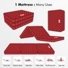 Usha Shriram Essentio 3 Fold Reversible Travel Bed at FACTORY RATE 3 inch Single Mattress | 18 Months Warranty |  Soft Mattress | PU Foam Mattress (72x36x3 Inches,Single Mattress, Maroon)