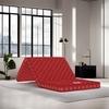 Usha Shriram Essentio 3 Fold Reversible Travel Bed at FACTORY RATE 3 inch Single Mattress | 18 Months Warranty |  Soft Mattress | PU Foam Mattress (78x35x3 Inches,Single Mattress, Maroon)