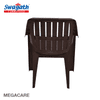 Swagath Furniture Megacare Plastic Chair for Indoor/Outdoor use in Caf, Home, Office (Colour-Saddle Brown, Set of 2, Pre-assembled)