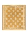E ELMA Brown 144 TC Printed Cotton Double Flat Bedsheet (235 x 210 cm)