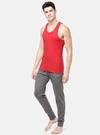 Macroman M Series Men's Red Solid 100% Cotton Pack of 1 Vest