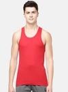 Macroman M Series Men's Red Solid 100% Cotton Pack of 1 Vest