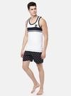 Macroman M Series Men's White Striped Cotton Pack of 1 Vest