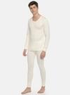 Macroman M Series Men White Solid Cotton Pack of 1 Thermal Tops