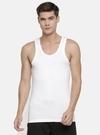 Rupa Macroman M Series Men's White Solid 100% Cotton Vest