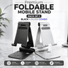 ELV Premium Foldable Mobile Stand, Black + Silver Combo, Pack of 2