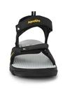 Aqualite Mens Black, Mustard Sports Sandals