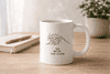 STUPIDCART Minimal Wave Printed Ceramic Coffee Mug | Go With The Flow Mug | Aesthetic Calm Design | White | 300 ml