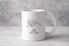 STUPIDCART Minimal Wave Printed Ceramic Coffee Mug | Go With The Flow Mug | Aesthetic Calm Design | White | 300 ml