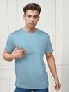 Lux Nitro Pack of 2 Round Neck Tshirt for Men(Grey_Sky)