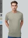 Lux Nitro Pack of 2 Round Neck Tshirt for Men(Grey_Sky)