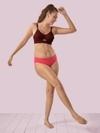 Lux Venus Board Bottom Bra with Adjustable Strap (Skin_Maroon)