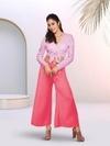Lyra Women's Pink solid Palazzo