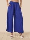 Lyra Women's Royal Blue solid Palazzo