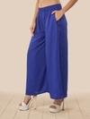 Lyra Women's Royal Blue solid Palazzo