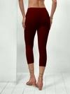 Lyra Women's Regular Fit Maroon Solid Colour 3/4th Length Capri Pants (Maroon )