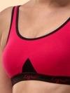 Lyra Women's Non Padded Cotton Fuschia Sports Bra