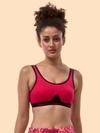 Lyra Women's Non Padded Cotton Fuschia Sports Bra