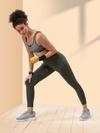 Lyra Women's Non-Padded, Wire-Free Cotton Grey Sports Bra