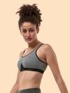 Lyra Women's Non-Padded, Wire-Free Cotton Grey Sports Bra