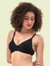 Lyra Women's Premium Cotton Solid Black Non Padded Bra (Black)
