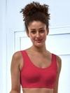 Lyra Cotton Low Impact Sports Bra - Non Padded, Wire Free, Comfortable Activewear for Yoga & Gym (Peach Blosoom)