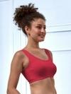 Lyra Cotton Low Impact Sports Bra - Non Padded, Wire Free, Comfortable Activewear for Yoga & Gym (Peach Blosoom)