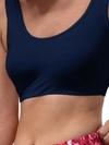 Lyra Women's Cotton Low Impact Sports Bra (Pack of 2)- Non Padded, Wire Free, Comfortable & Breathable Activewear for Yoga, Gym . (Navy Blue_Skin)