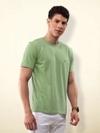 Lux Nitro Round Neck Tshirt for Men(Pista)